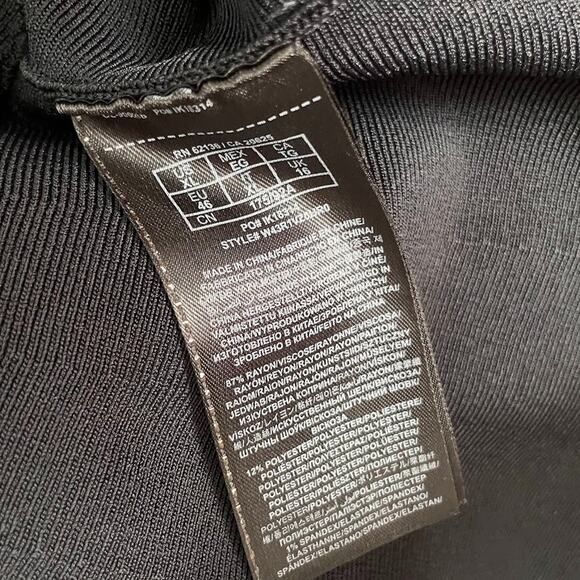 Guess Size XL Stretch Black Bandage Flare Skater Mini Skirt Dark Goth Romantic - Picture 7 of 9